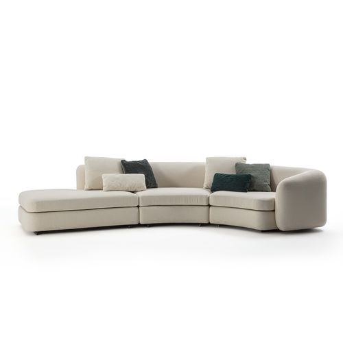 Modulsofa - DI58A - CARPANELLI - halbrund / modern / Stoff
