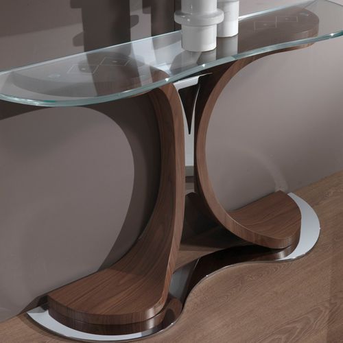 Moderner Konsolentisch - MB45 MISTRAL  - CARPANELLI - Glas / Nussbaum / Ahornholz