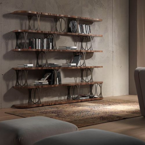 Modernes Regal - LB32+13 EL24 MISTRAL  - CARPANELLI - Nussbaum / braun