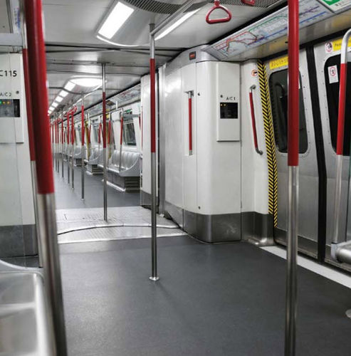 Vinyl-Bodenbelag - CANOPUS PLATINUM®  - Responsive industries Ltd. - für Dienstleistungsbereich / glatt / Betonoptik