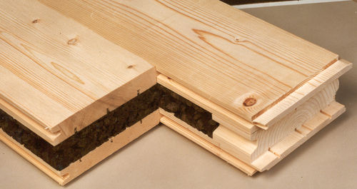 Sandwichpaneel für Boden - ISOBOIS L40/27 - WEISROCK VOSGES - 2 Holz-Deckschichten / Korkkern
