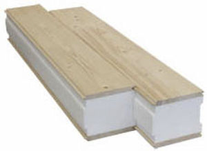 Sandwichpaneel für Dach - ISOBOIS - WEISROCK VOSGES - mit isolierender Holzdeckschicht / Polystyrolkern