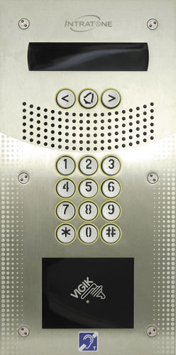 Edelstahl-Türstation - 02-0182 - Intratone - Messing / für Außenbereich / mit Kamera