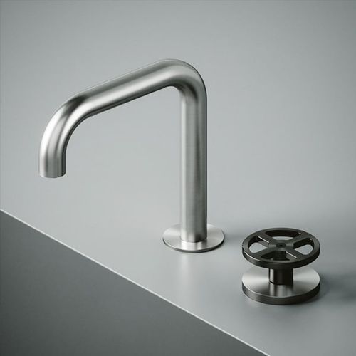 Einhebelmischer für Waschtisch - QTH-2051 + QDS-0301 - Blu Bathworks - Aufsatz / Edelstahl / für Badezimmer