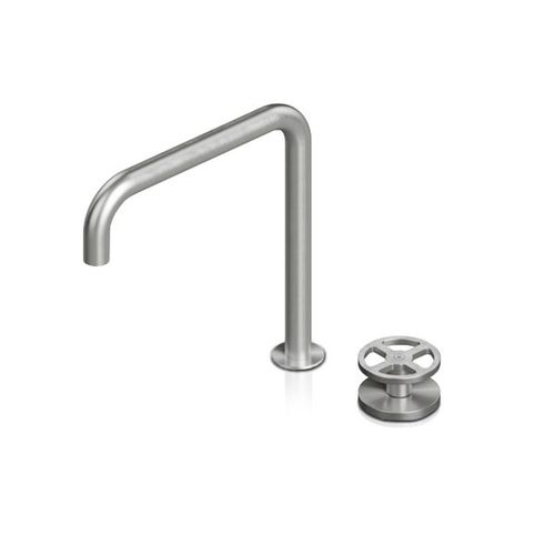 Einhebelmischer für Waschtisch - QTH-2051 + QDS-0302 - Blu Bathworks - Aufsatz / Edelstahl / für Badezimmer