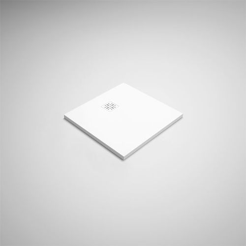 Quadratische Duschtasse - SB8080 - Blu Bathworks - zum Einbauen / Quarzit / rutschfest