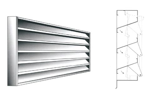 Metall-Lüftungsgitter - ADJUSTABLE SLAT - INCOPERFIL - rechteckig / Industrie