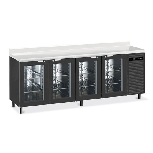 Edelstahl-Zubereitungstisch - L4  - Mercatus S.A. - gekühlt / mit Stauraum / höhenverstellbar