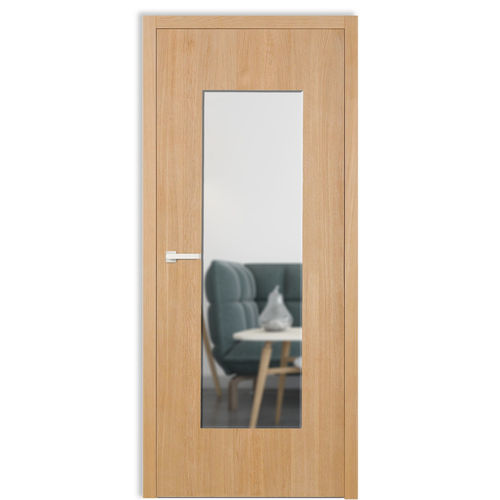 Tür für Innenbereich - SLALOM VERTICO - Proboporte - MDF / Holzfurnier / Natureiche