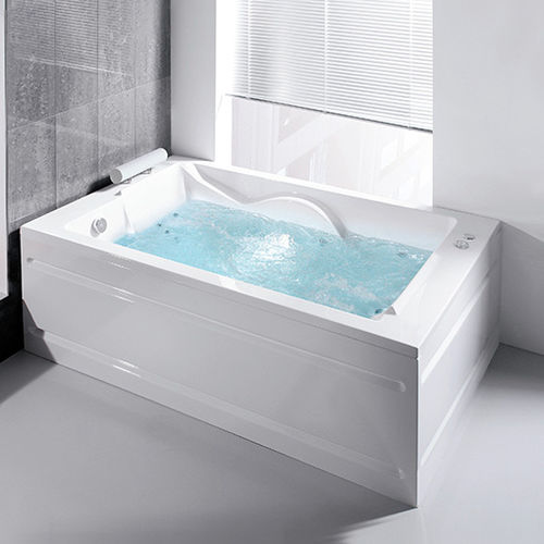 Acryl-Badewanne - CORAL - Awal Bathsystem - doppelt / Wassermassage / weiß