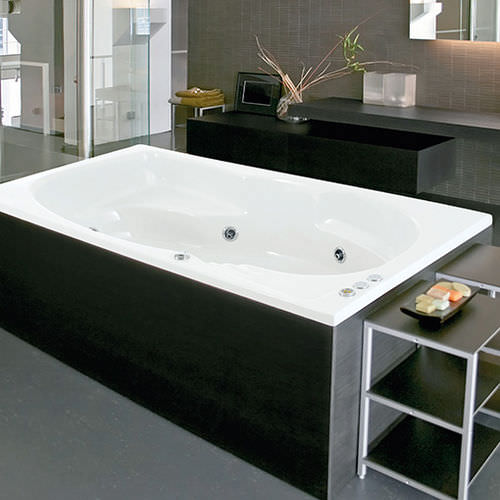Acryl-Badewanne - ORLANDO - Awal Bathsystem - Wassermassage / weiß
