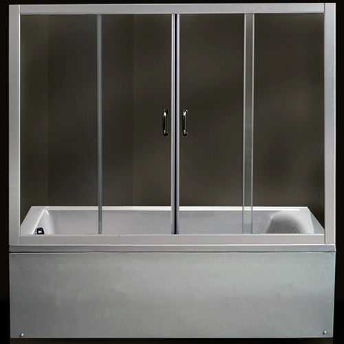 Badewannen-Duschwand / Schiebe - Awal Bathsystem - Hartglas / eingerahmt