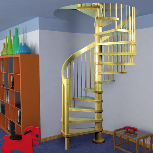 Wendeltreppe - GARDENIA - New Living srl - Holzstufen / mit Holzstruktur / modern
