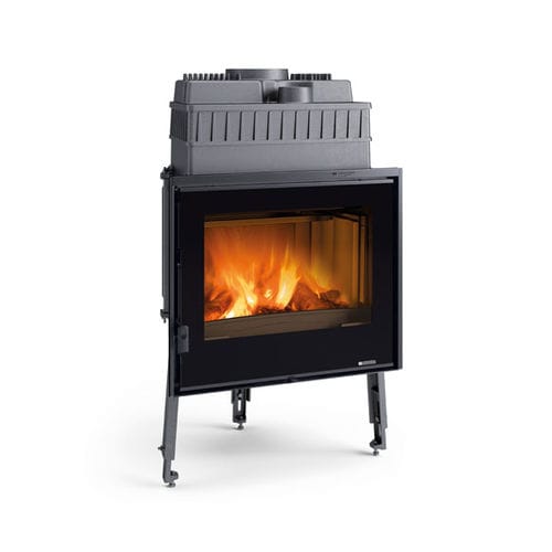 Holzkamin - FOCOLARE 70 PIANO EVO CRYSTAL - La Nordica-Extraflame - freistehend / Einseitig / geschlossene Feuerstelle