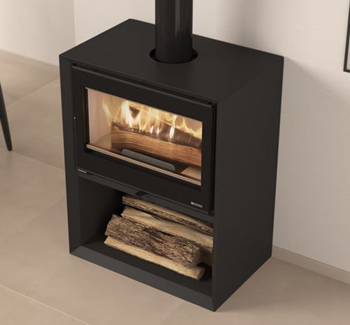 Holz-Kaminofen - DANTE - La Nordica-Extraflame - 10 kW...20 kW / auf Füßen / modern