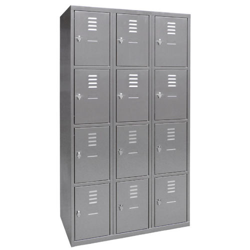 Edelstahl-Garderobenschrank - L750 - Caray collectivites - für öffentliche Einrichtungen / gesichert