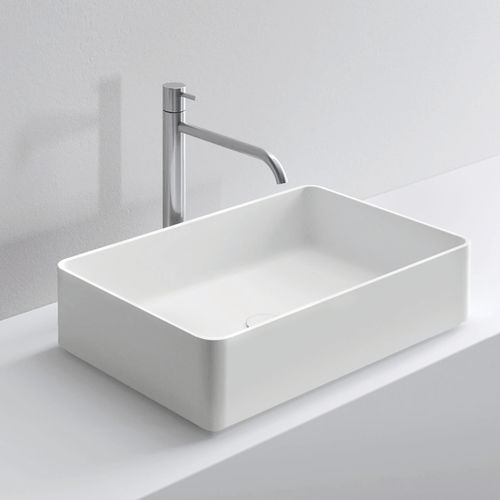 Aufsatzwaschbecken - BASIC R58 - Milldue - Keramik / rechteckig / modern