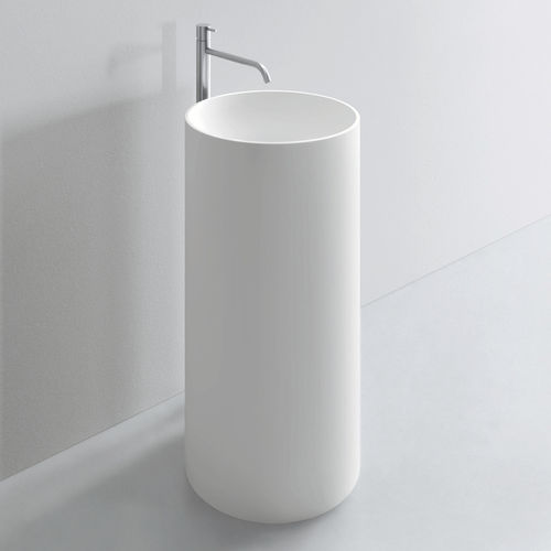 Bodenstehendes Waschbecken - TUBE - Milldue - Keramik / rund / modern