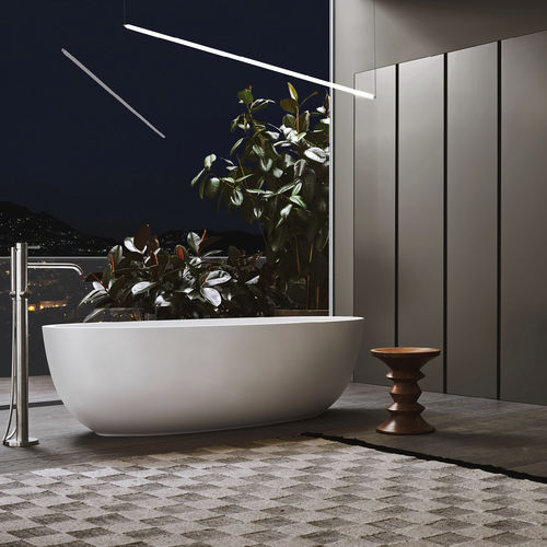 Ovale Badewanne - Milldue - freistehend / Keramik / weiß
