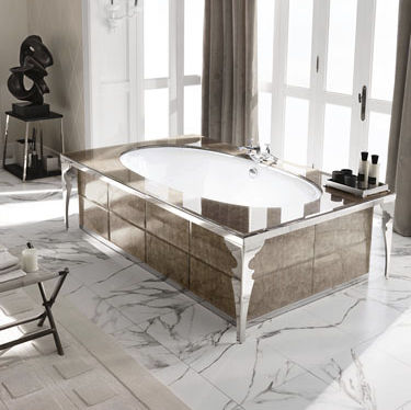 Ovale Badewanne - AVIGNONE 215 - Milldue - freistehend / Glas / weiß
