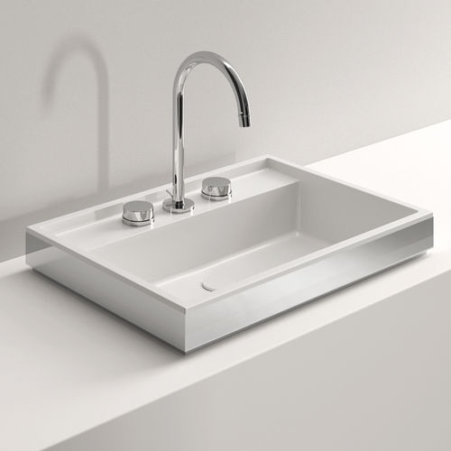 Aufsatzwaschbecken - DETROIT 62 - Milldue - Stahl / rechteckig / modern