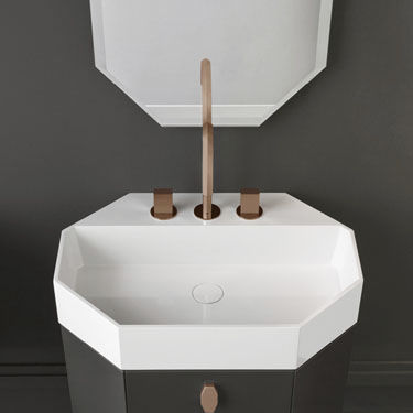 Aufsatzwaschbecken - CRYSTAL - Milldue - Marmor / achteckig / modern