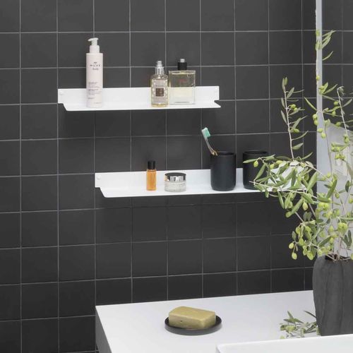 Wandmontiertes Regal - TEEline4510x1-B - TEEbooks - modern / Aluminium / für Badezimmer