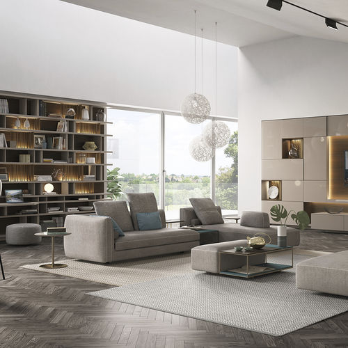 Modulsofa - GLAM - ART NOVA - modern / Stoff / Leder