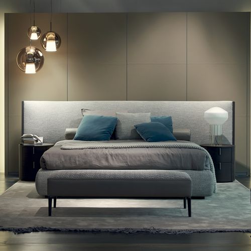 Doppelbett - INDY TAILOR - ART NOVA - modern / Polster / Kopfteil