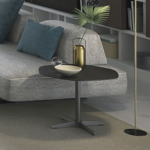 Moderner Beistelltisch - FILIPH - ART NOVA - Leder / Marmor / Gestell aus Metall