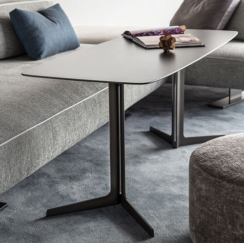 Moderner Konsolentisch - FILIPH - ART NOVA - Leder / Marmor / Gestell aus Metall
