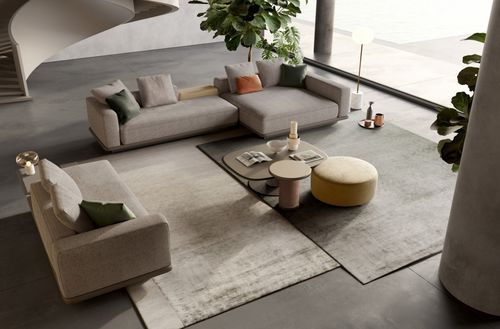 Modulsofa - SKYLINE - ART NOVA - modern / Stoff / mit Armlehnen