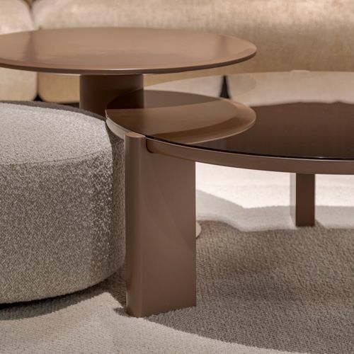 Moderner Beistelltisch - NUMA - ART NOVA - Holz / Gestell aus Holz / rund