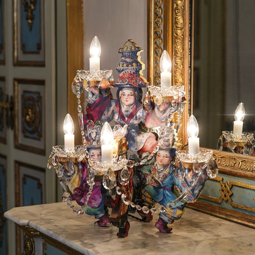 Tischlampe - OMNIA VINCIT AMOR - LASVIT - geblasenes Glas / Barock / mit Kabel