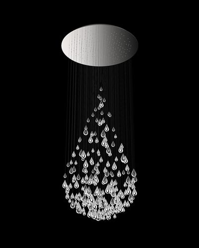 Moderner Kronleuchter - DROPLETS - LASVIT - geblasenes Glas / Edelstahl / LED