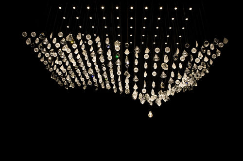 Moderner Kronleuchter - MAGNETIC - LASVIT - Kristall / geblasenes Glas / LED