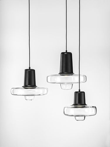 Hängelampe - SPIN LIGHT - LASVIT - geblasenes Glas / modern / mit Kabel