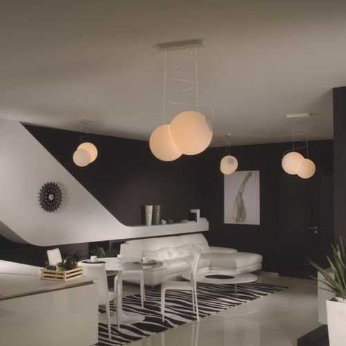 Hängelampe - BAUBAU - LUCIS - Metall / geblasenes Glas / modern