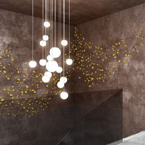 Hängelampe - ALFA - LUCIS - Metall / geblasenes Glas / modern