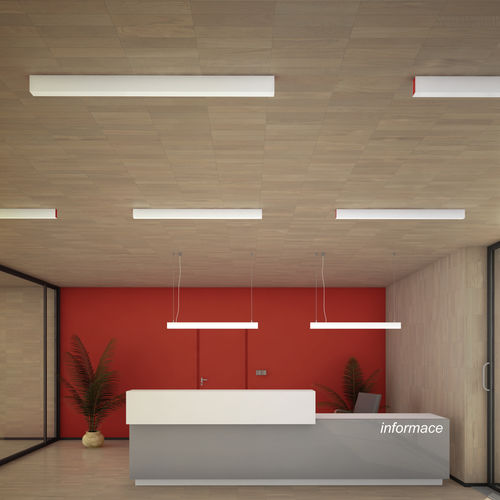 Moderne Deckenleuchte - IZAR III - LUCIS - linear / aus lackiertem Stahl / aus Acrylglas