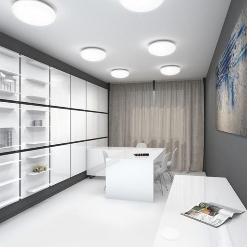 Moderne Deckenleuchte - DAPHNE - LUCIS - rund / geblasenes Glas / aus lackiertem Stahl