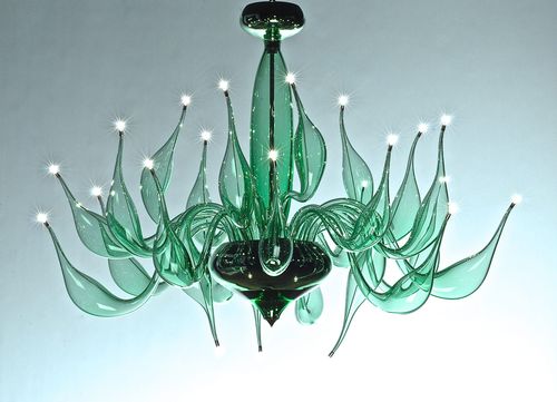 Moderner Kronleuchter - LU Chandelier - LU Murano - geblasenes Glas / Muranoglas / für Gewerbegebrauch
