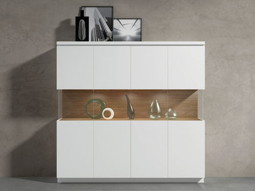 Hohes Sideboard - ROMA : 3544 - Baixmoduls - modern / Holz / lackiertes Holz