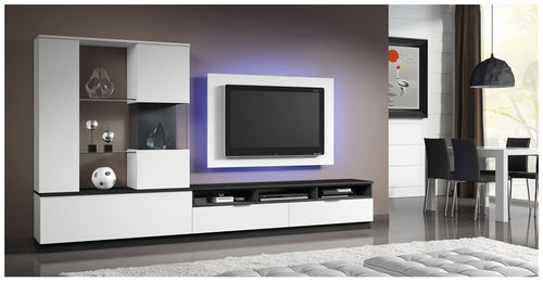Moderne Wohnwand - ELI 8922 - Baixmoduls - Holz / lackiertes Holz