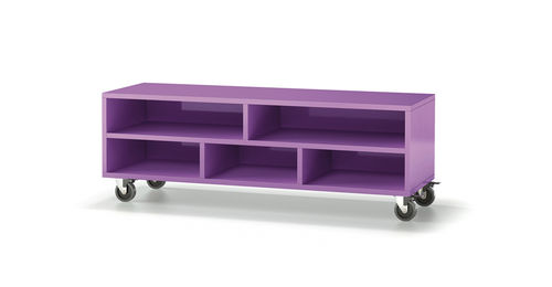 Modernes Fernsehmöbel - 120 - Baixmoduls - mit Rollen / Holz
