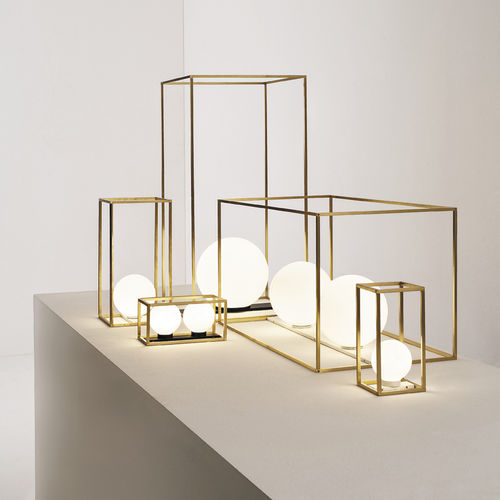 Tischlampe - MULTIPLO - Vesoi - Messing / Eisen / geblasenes Glas