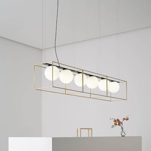 Hängelampe - MULTIPLO - Vesoi - Messing / Eisen / geblasenes Glas