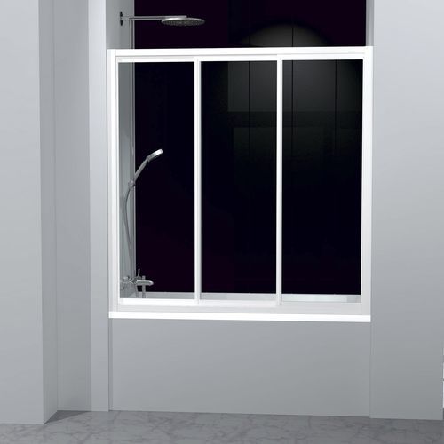 Badewannen-Duschwand / Schiebe - 2051 - HISPABAÑO - Hartglas / Acryl / 3 Paneele