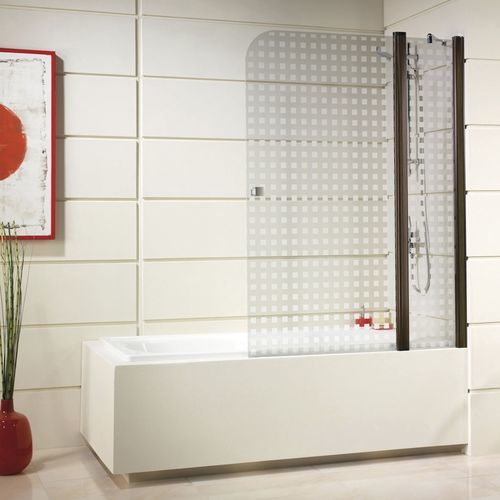 Schwenkbarer Badewannen-Duschwand - 3051 - HISPABAÑO - feststehend / Hartglas / 2 Paneele