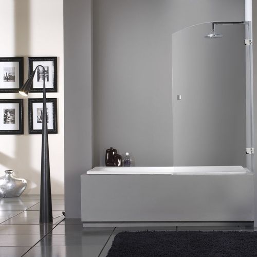Einflügeliger Badewannen-Duschwand - 853 - HISPABAÑO - Hartglas / 1 Paneel / Transparentglas